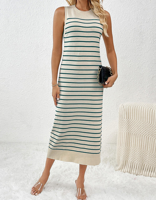 Load image into Gallery viewer, Round Neck Sleeve Midi Knit Dress
