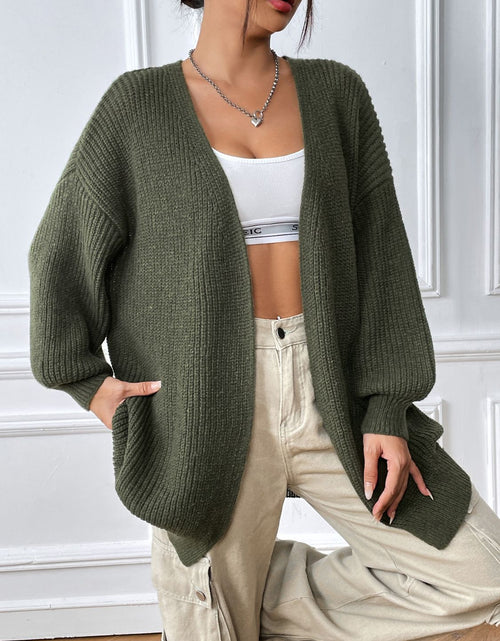 Load image into Gallery viewer, Open Front Long Sleeve Cardigan
