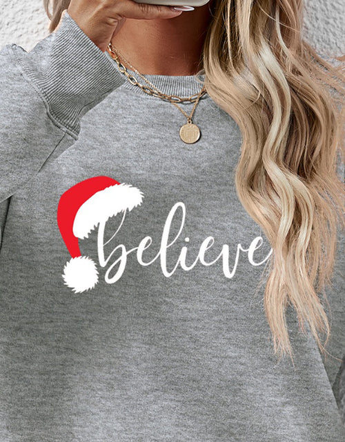 Load image into Gallery viewer, BELIEVE Graphic Long Sleeve Sweatshirt
