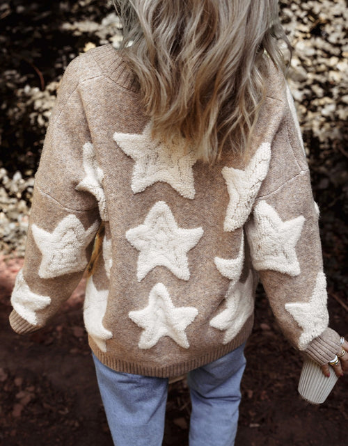 Load image into Gallery viewer, Star Button Up Long Sleeve Cardigan
