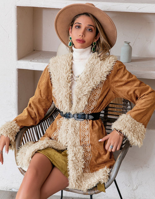 Load image into Gallery viewer, Fuzzy Open Front Long Sleeve Outerwear
