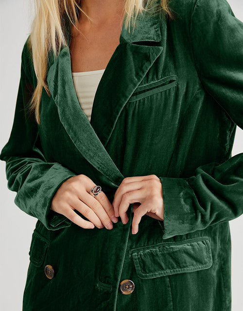 Load image into Gallery viewer, Lapel Collar Long Sleeve Blazer with Pockets
