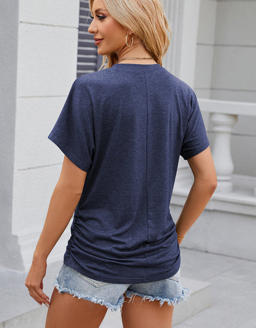 Load image into Gallery viewer, Round Neck Flutter Sleeve T-Shirt
