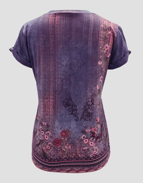 Load image into Gallery viewer, Printed Round Neck Short Sleeve T-Shirt
