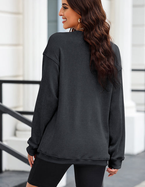 Load image into Gallery viewer, Heart Sequin Round Neck Sweatshirt
