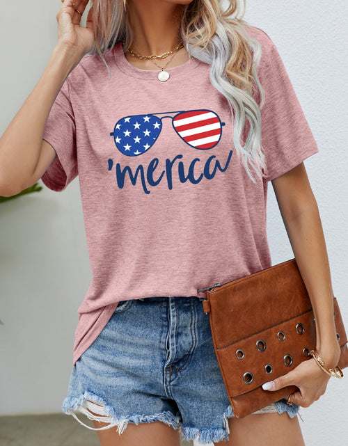 Load image into Gallery viewer, US Flag Glasses Graphic Tee
