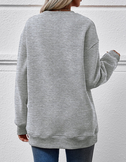 Load image into Gallery viewer, Leopard Lip Graphic Round Neck Sweatshirt
