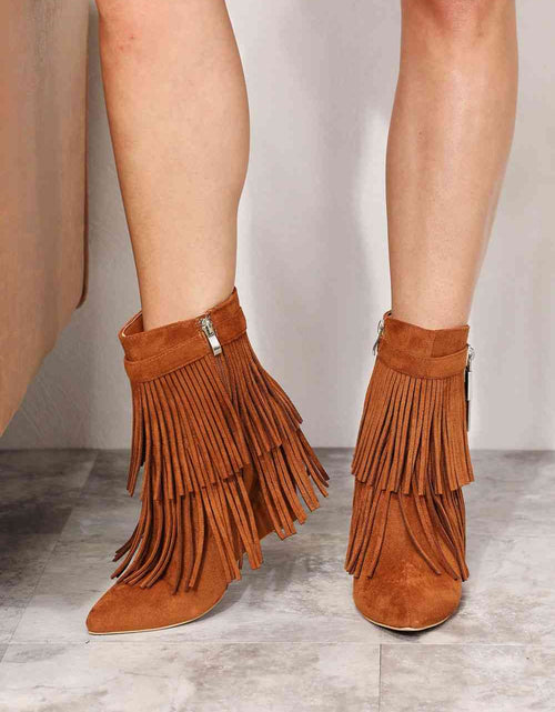 Load image into Gallery viewer, Legend Women's Tassel Wedge Heel Ankle Booties
