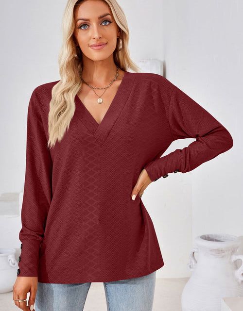 Load image into Gallery viewer, V-Neck Long Sleeve Blouse
