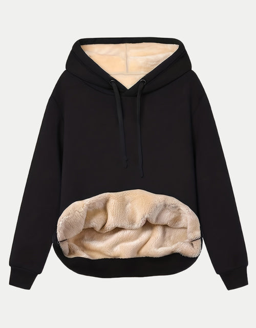 Load image into Gallery viewer, Drawstring Long Sleeve Hoodie with Kangaroo Pocket
