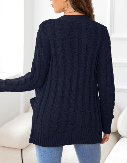 Load image into Gallery viewer, Button Down Cable-Knit Cardigan
