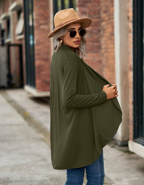 Load image into Gallery viewer, Open Front Long Sleeve Cardigan
