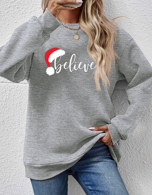 Load image into Gallery viewer, BELIEVE Graphic Long Sleeve Sweatshirt
