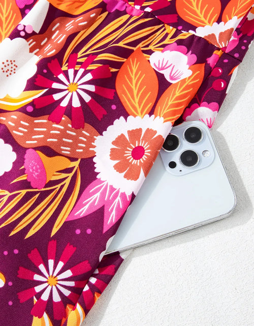 Load image into Gallery viewer, Printed Johnny Collar Long Sleeve Midi Dress
