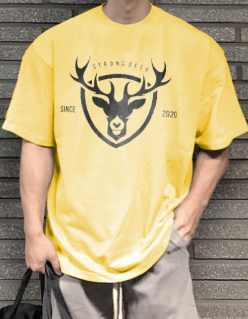 Load image into Gallery viewer, Men's Plus Size Graphic Round Neck Half Sleeve T-Shirt
