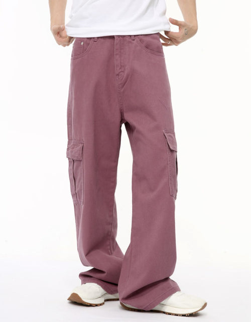 Load image into Gallery viewer, Wide Leg Cargo Jeans
