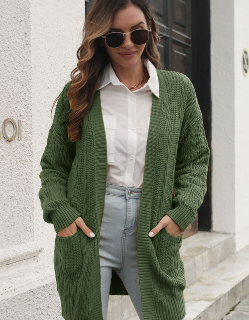 Load image into Gallery viewer, Open Front Longline Cardigan with Pockets

