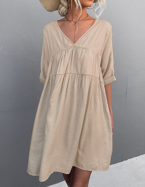 Load image into Gallery viewer, Tie Back Pocket Mini Dress

