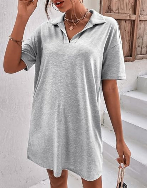 Load image into Gallery viewer, Johnny Collar Short Sleeve Polo Dress
