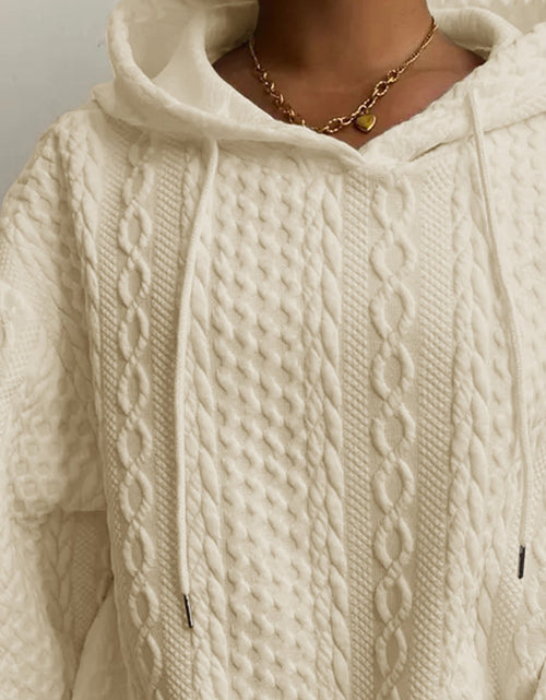 Load image into Gallery viewer, Drawstring Drop Shoulder Long Sleeve Hoodie
