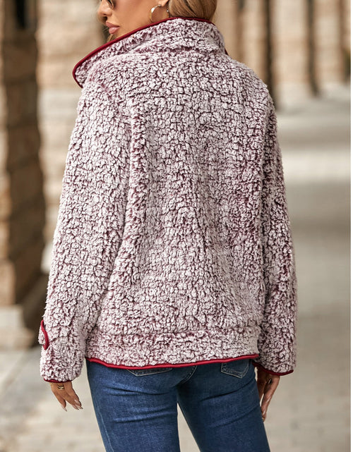 Load image into Gallery viewer, Fuzzy Pocketed Button Up Jacket
