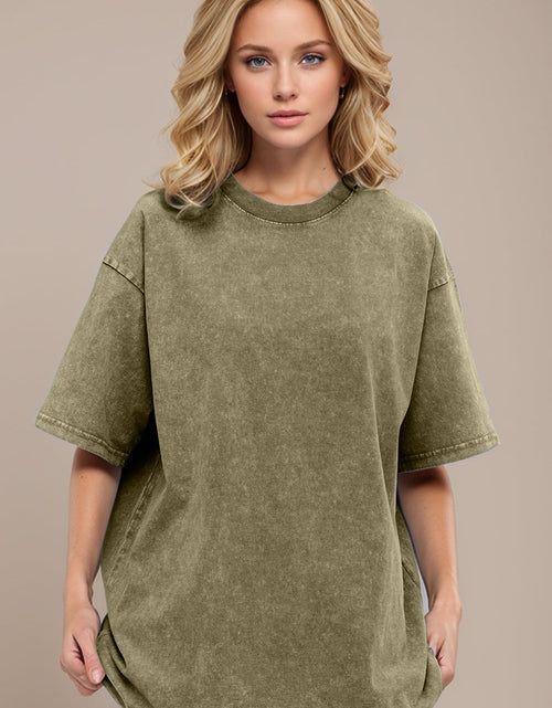 Load image into Gallery viewer, Basic Bae Round Neck Half Sleeve T-Shirt
