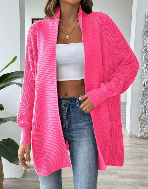 Load image into Gallery viewer, Open Front Long Sleeve Cardigan
