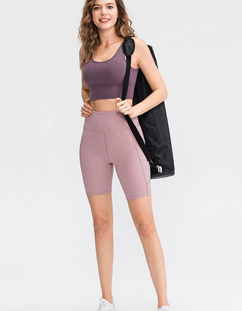Load image into Gallery viewer, Wide Waistband Sports Shorts with Pockets
