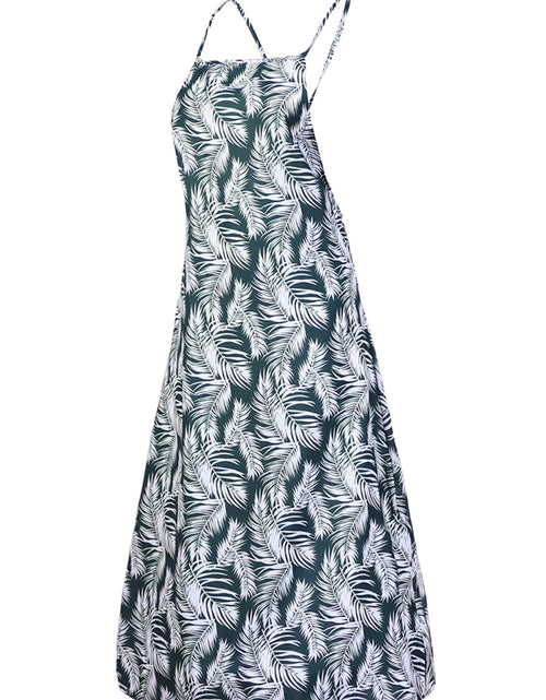 Load image into Gallery viewer, Slit Crisscross Printed Sleeveless Cami Dress

