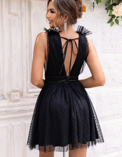 Load image into Gallery viewer, Open Back Sleeveless Mesh Dress
