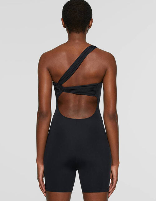 Load image into Gallery viewer, Single Shoulder Active Romper
