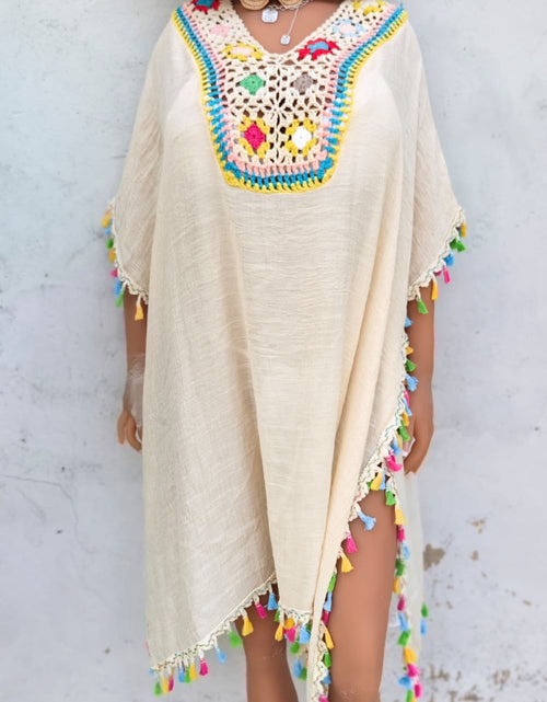 Load image into Gallery viewer, Tassel Detail Embroidery Dress
