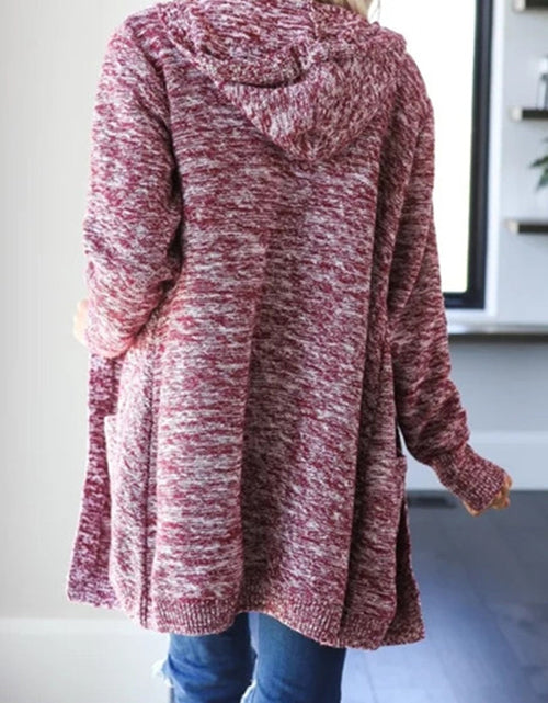 Load image into Gallery viewer, Heathered Open Front Cardigan with Pockets
