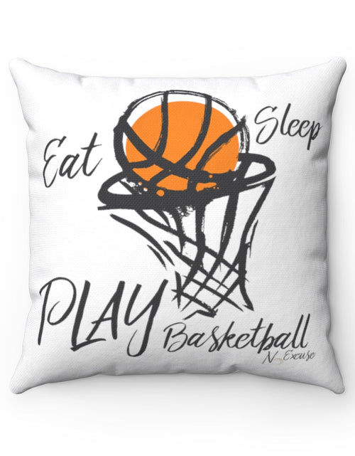 Load image into Gallery viewer, Eat, Sleep, Play Girls Basketball Pillow by NoExcuse Apparel
