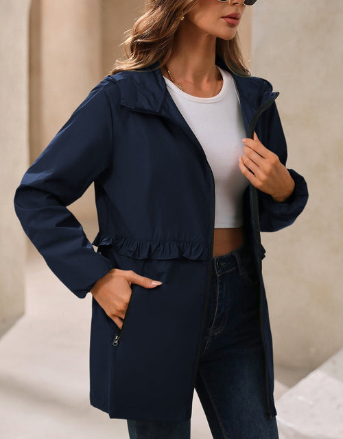 Load image into Gallery viewer, Ivy Lane Outdoor Waterproof Long Sleeve Hooded Windbreaker
