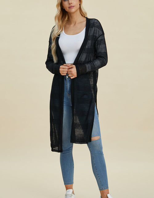 Load image into Gallery viewer, Double Take Full Size Open Front Longline Cardigan
