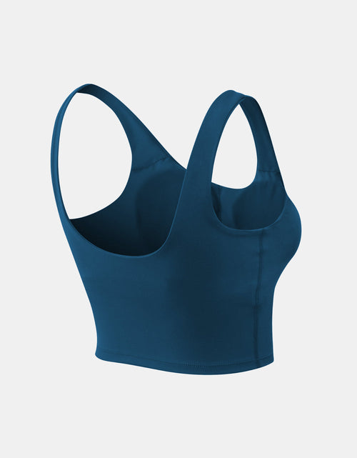 Load image into Gallery viewer, Cropped Scoop Neck Active Tank Top
