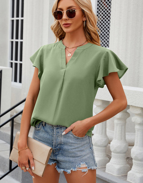 Load image into Gallery viewer, Notched Cap Sleeve T-Shirt
