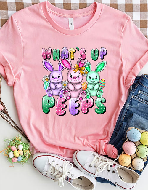 Load image into Gallery viewer, Graphic Round Neck Short Sleeve T-Shirt

