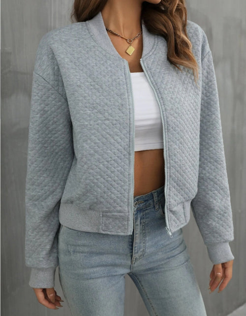Load image into Gallery viewer, Zip Up Long Sleeve Jacket
