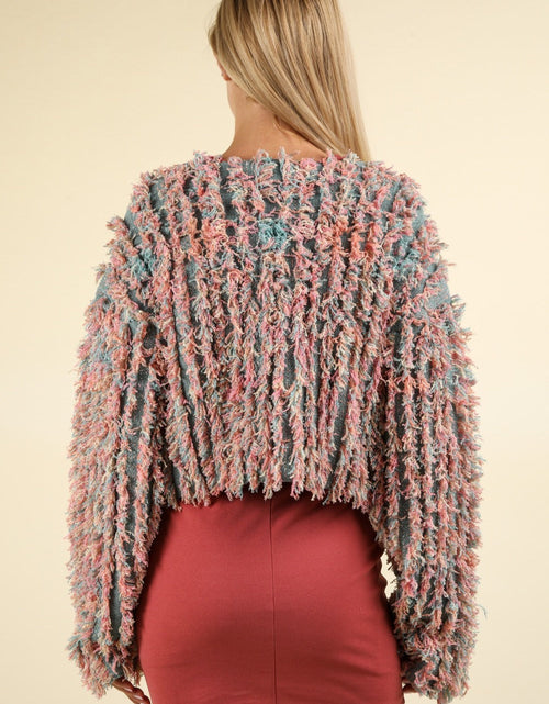 Load image into Gallery viewer, VERY J Shaggy Yarn Knit Zip Up Jacket
