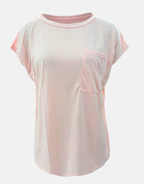 Load image into Gallery viewer, Full Size Round Neck Cap Sleeve T-Shirt
