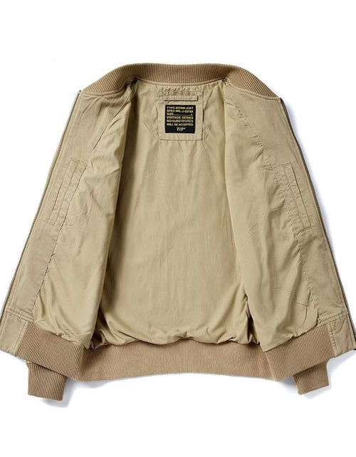 Load image into Gallery viewer, Men's Plus Size Zip Up Baseball Collar Bomber Jacket
