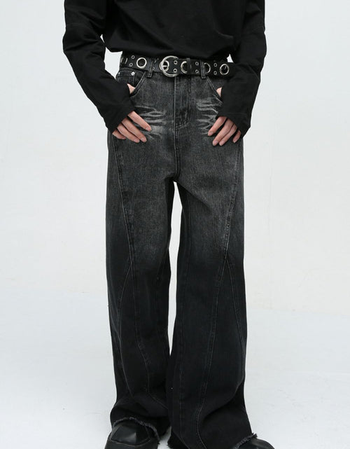 Load image into Gallery viewer, Raw Hem Jeans with Pockets
