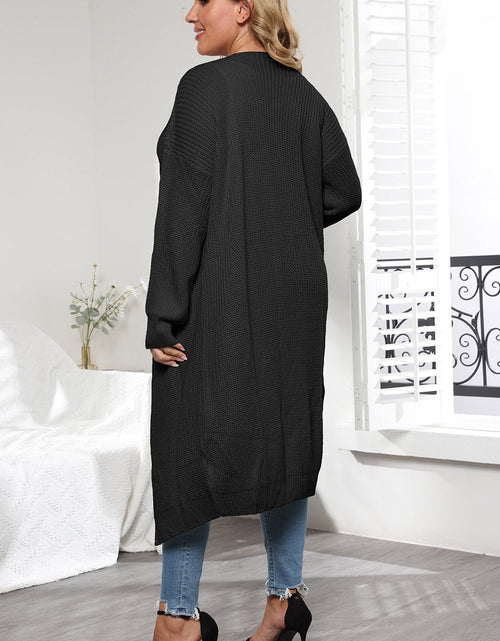 Load image into Gallery viewer, Plus Size Open Front Long Sleeve Cardigan
