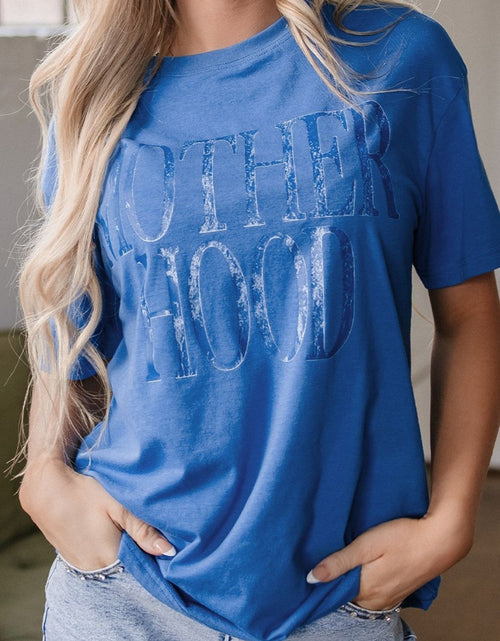 Load image into Gallery viewer, MOTHERHOOD Letter Graphic T-Shirt
