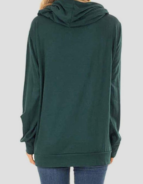 Load image into Gallery viewer, Drawstring Letter Graphic Long Sleeve Hoodie
