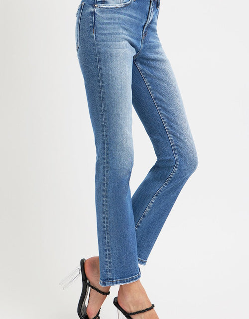 Load image into Gallery viewer, RISEN Full Size Mid Rise Ankle Straight Jeans with Pockets
