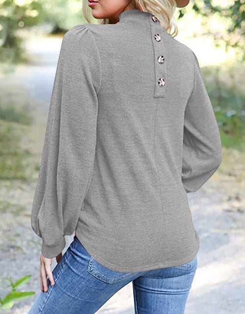 Load image into Gallery viewer, Full Size Mock Neck Long Sleeve T-Shirt
