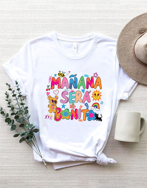 Load image into Gallery viewer, Letter Graphic Round Neck Short Sleeve T-Shirt
